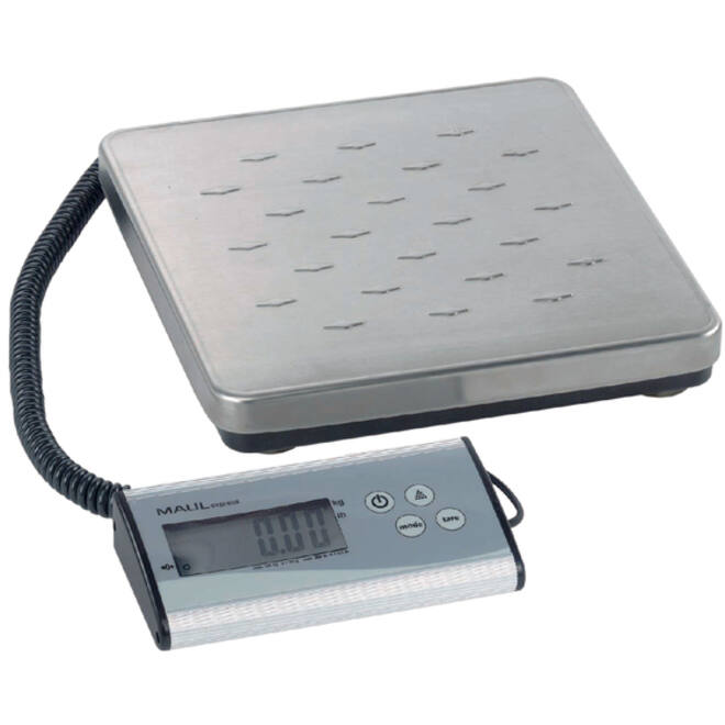 Pakketweger MAUL Cargo 120kg metalen plateau 27x27cm +9V batterij zilver