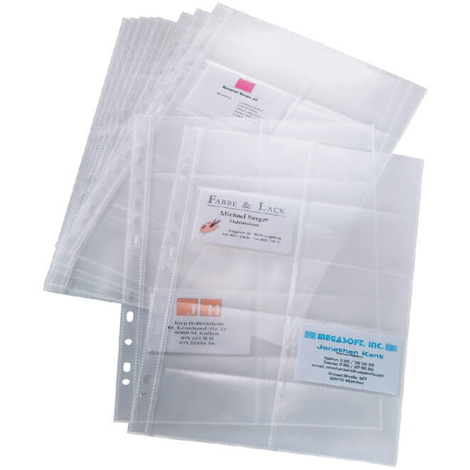 Visitekaarthoes Sigel VZ351 voor visitekaartmap VZ301 album VZ301 voor 200 kaarten 2 rijen 90x58mm