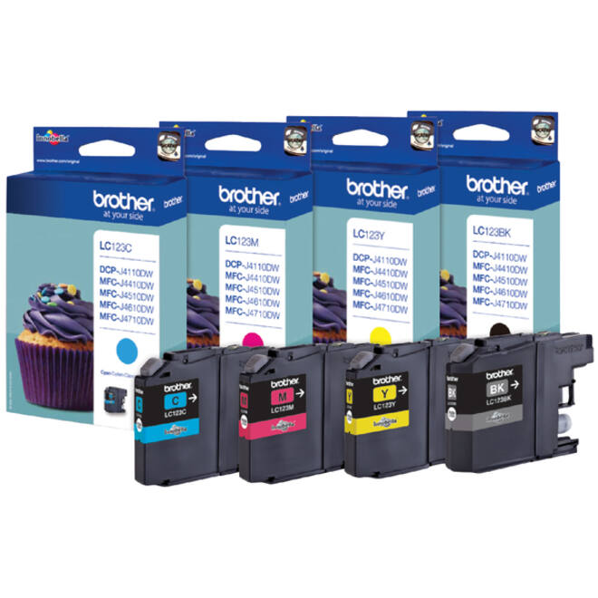 Inktcartridge Brother LC-123C blauw