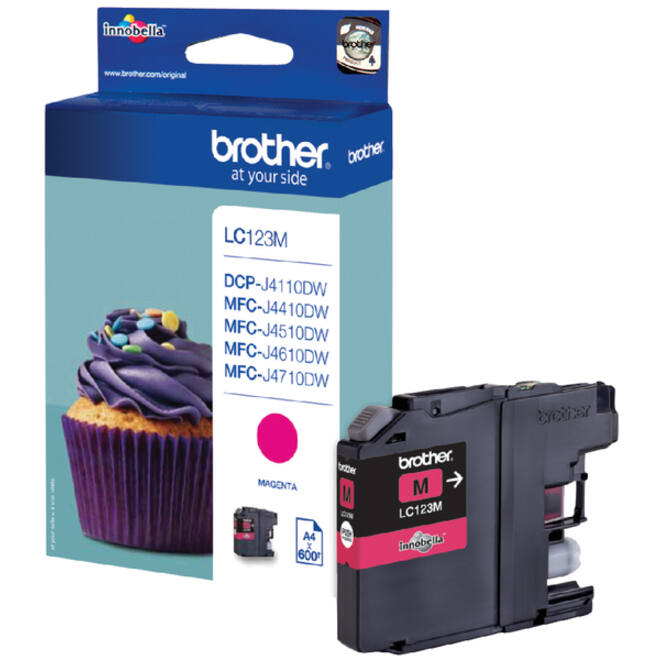 Inktcartridge Brother LC-123M rood