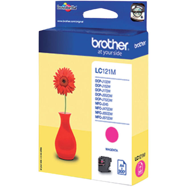 Inktcartridge Brother LC-121M rood
