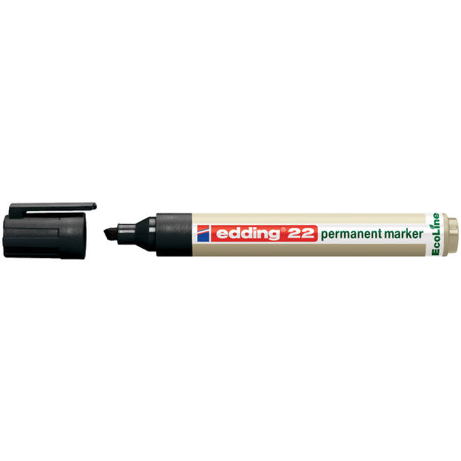 Viltstift edding 22 Ecoline schuin zwart 1-5mm