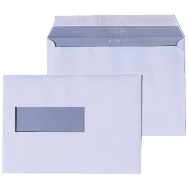 Envelop Hermes C5 162x229mm venster 4x11links 500stuks