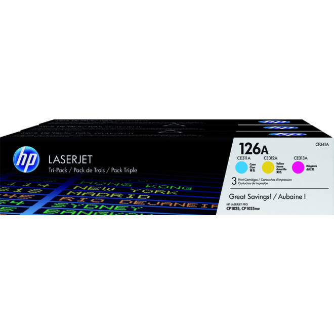 Tonercartridge HP CF341AM 126A 3 kleuren
