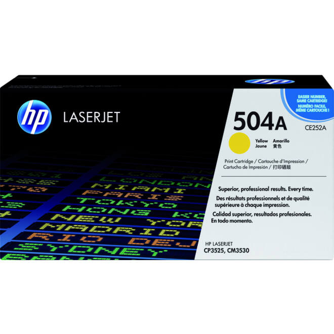 Tonercartridge HP CE252A 504A geel