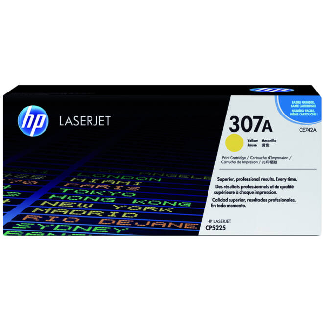 Tonercartridge HP CE742A 307A geel