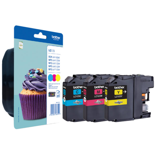 Inktcartridge Brother LC-123RBWBP 3 kleuren