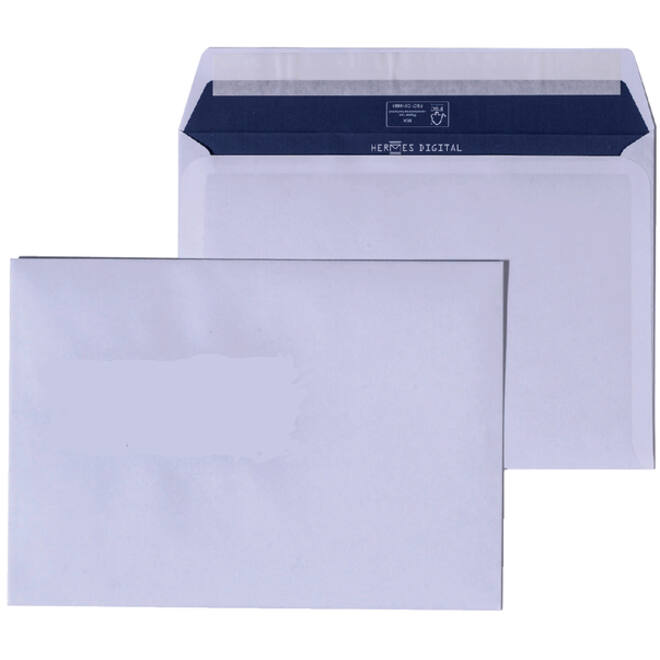 Envelop Hermes bank EA5/6 110x220mm gegomd wit doos à 500 stuks