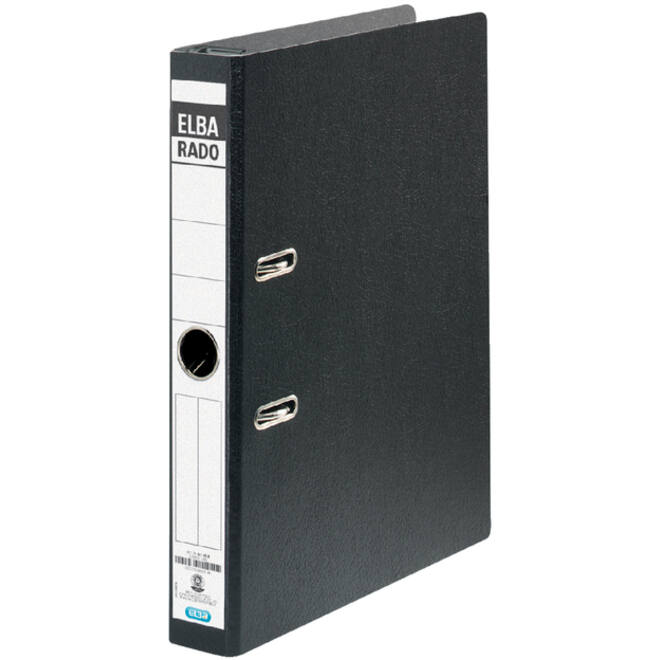 Hangordner Elba Rado 45mm karton zwart gewolkt