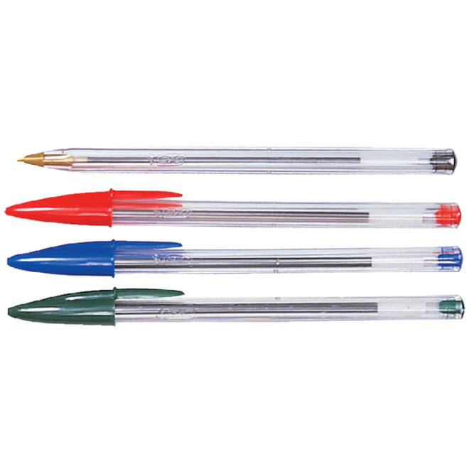 Balpen Bic Cristal medium assorti in tubo verpakking