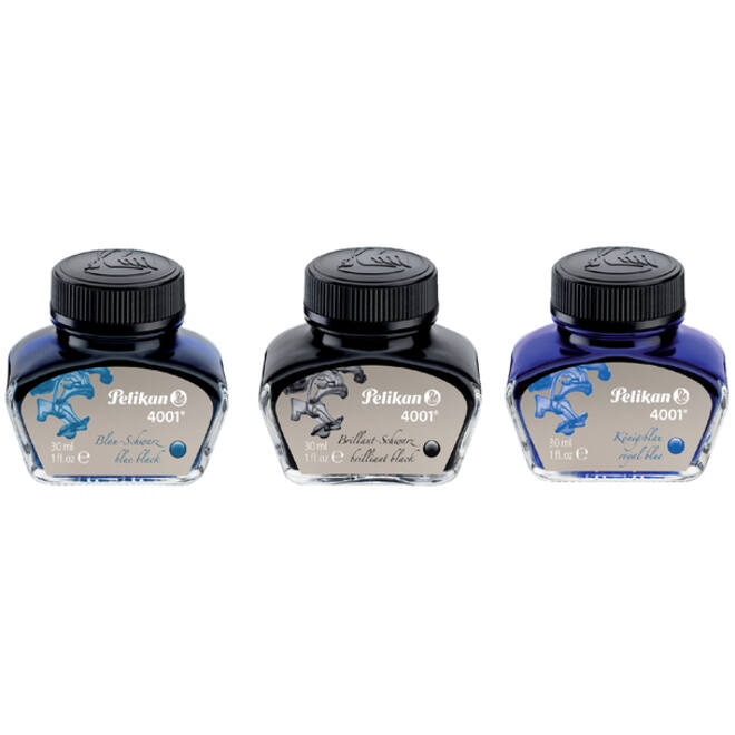 Vulpeninkt Pelikan 4001 30ml blauw/zwart