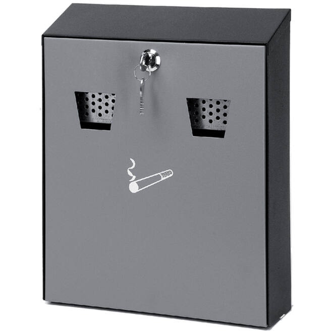 Asbak wand zwart/grijs