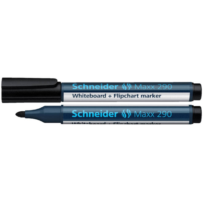 Viltstift Schneider Maxx 290 whiteboard rond 2-3mm zwart