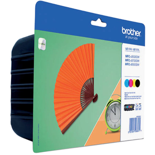 Inktcartridge Brother LC-129XLVALBP zwart + 3 kleuren