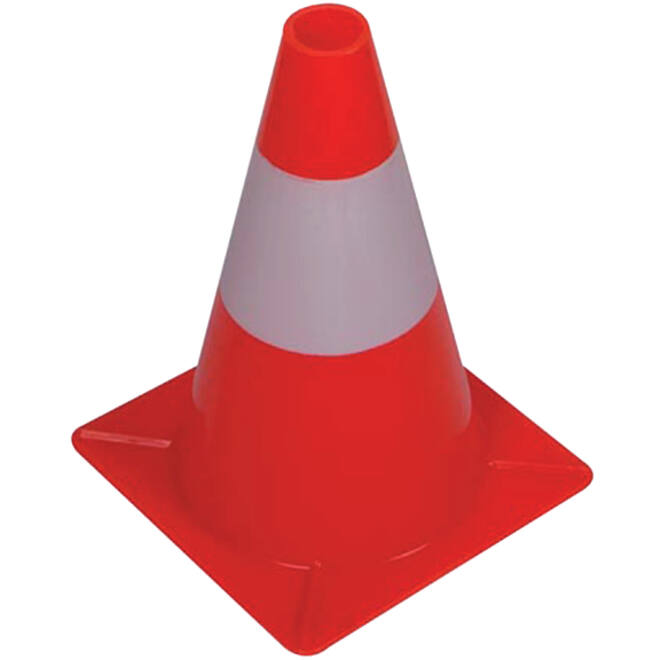 Afbakeningskegel 30cm rood wit