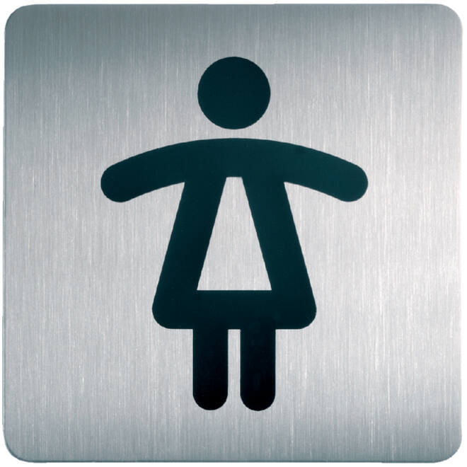Infobord pictogram Durable 4956 vierkant wc dames 150mm