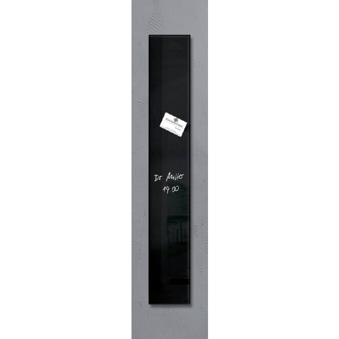 Glasbord Sigel magnetisch 120x780x15mm zwart