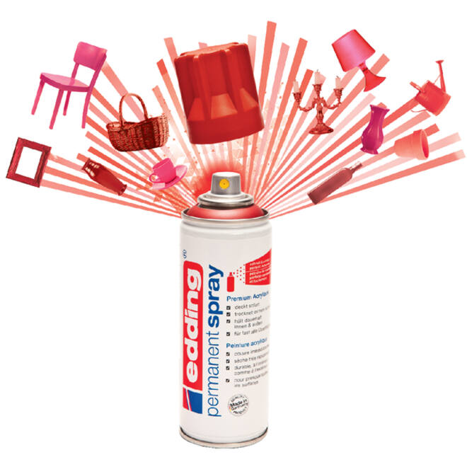 Verfspuitbus edding 5200 permanent spray mat rijkgoud