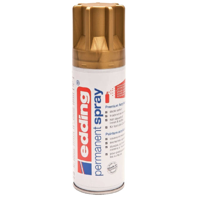 Verfspuitbus edding 5200 permanent spray mat rijkgoud