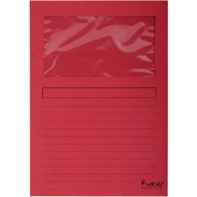 Venstermap Exacompta Forever L-model 120gr rood 100 stuks