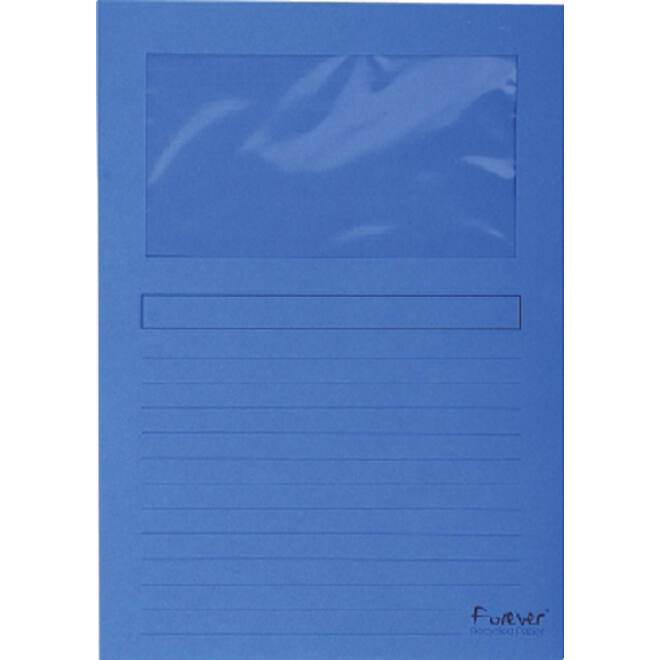 Venstermap Exacompta Forever L-model 120gr donkerblauw 100 stuks