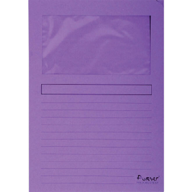Venstermap Exacompta Forever L-model 120gr paars 100 stuks