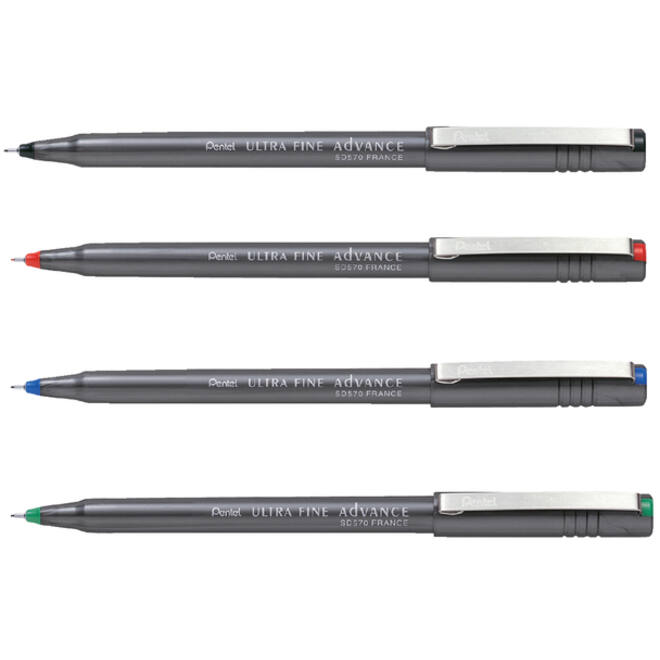 Fineliner Pentel SD570 extra fijn rood