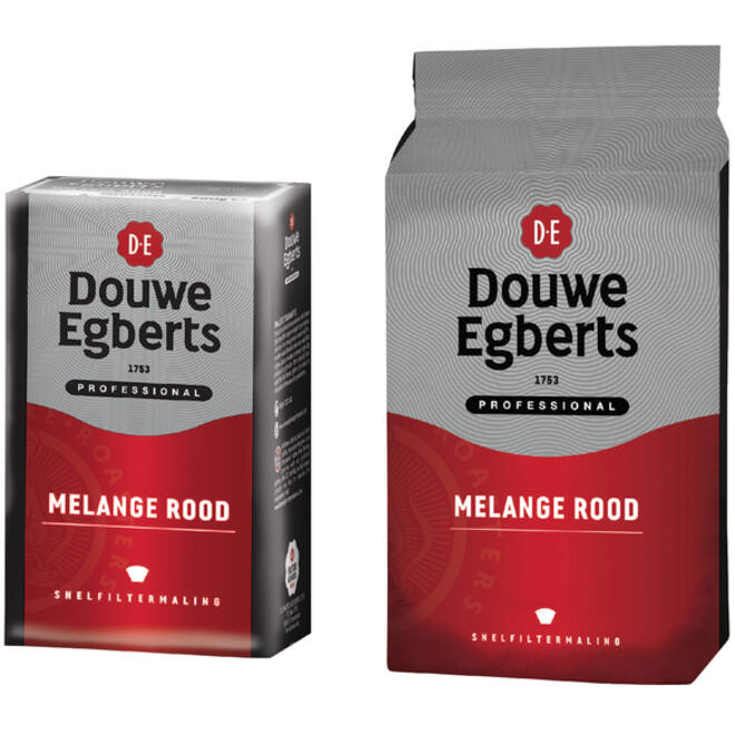 Koffie Douwe Egberts snelfiltermaling Melange Rood 500gr