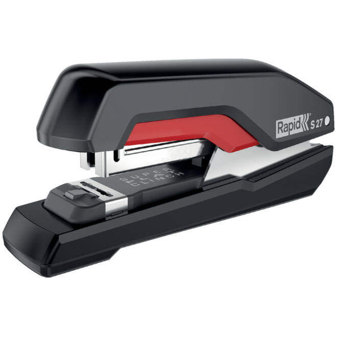 Bureaunietmachine Rapid Supreme half-strip S27 30 vel zwart/rood