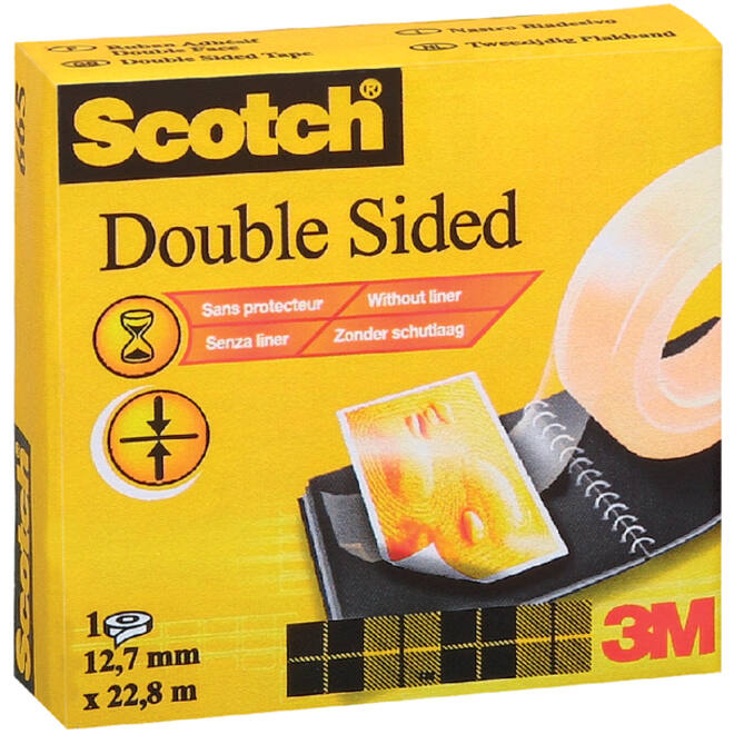 Plakband Scotch 665 12mmx22.8m dubbelzijdig