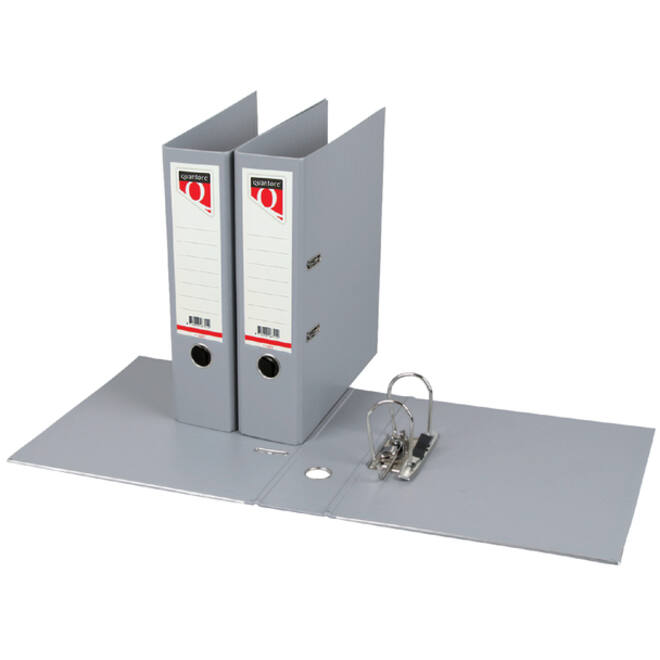 Ordner Quantore A4 80mm PP grijs