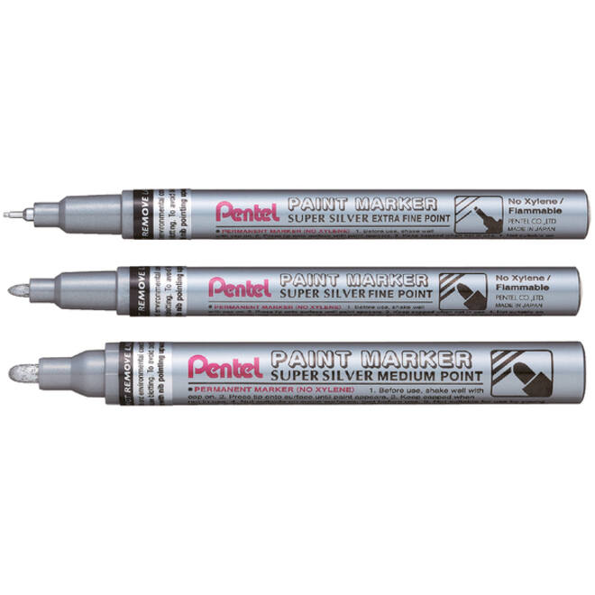 viltstift Pentel MSP10 rond 1.5mm zilver