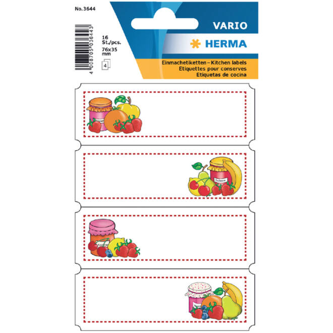 Etiket HERMA 3644 keuken vrucht assortiment