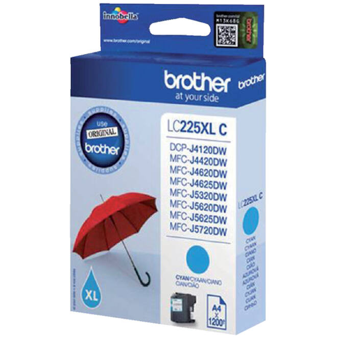 Inktcartridge Brother LC-225XLC blauw
