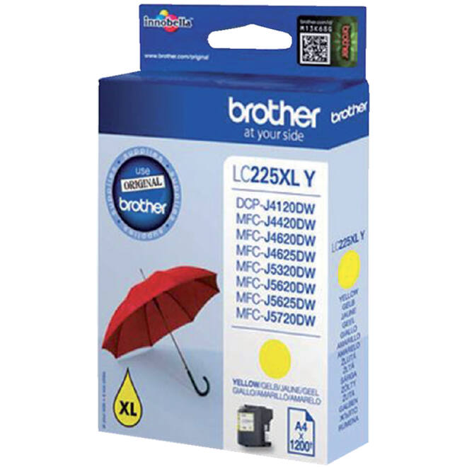 Inktcartridge Brother LC-225XLY geel