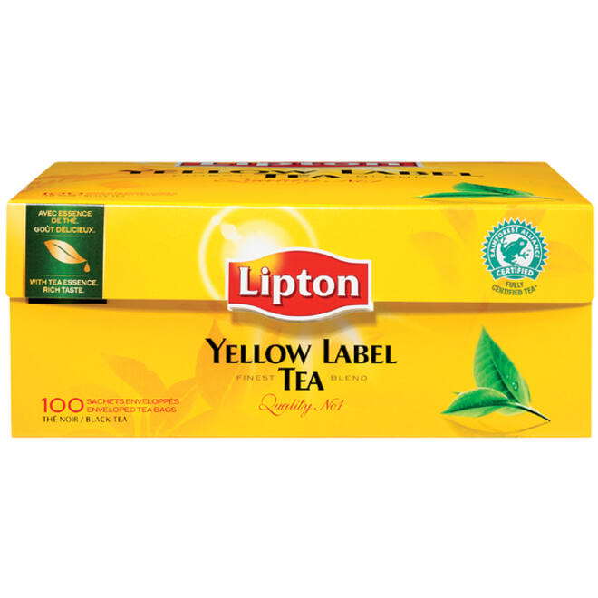 Thee Lipton yellow label met envelop 100x1.5gr