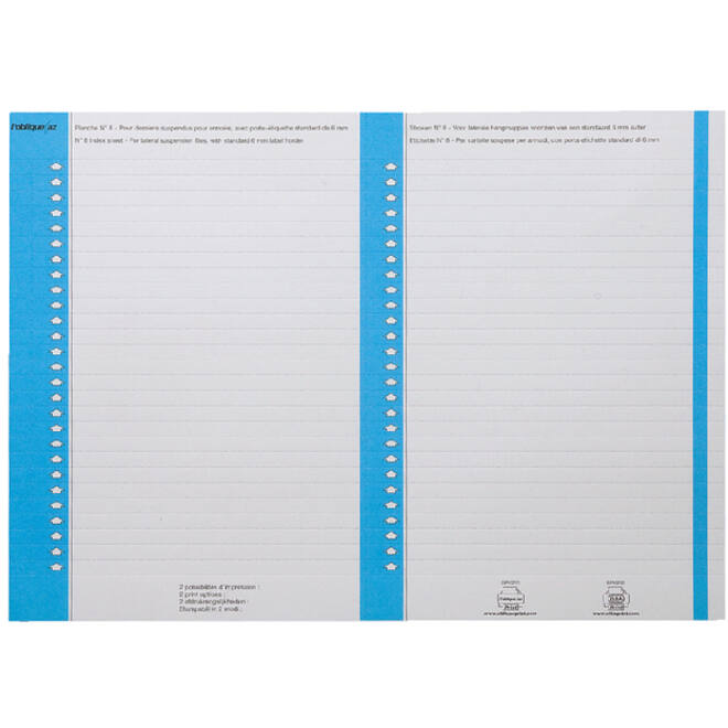 Ruiterstrook Elba Nr 8 138x6mm lateraal blauw