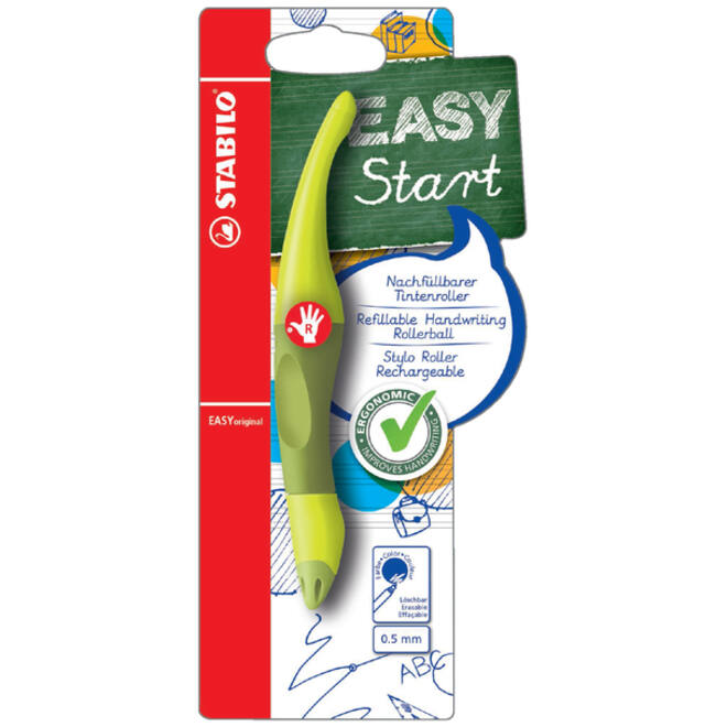 Rollerpen STABILO Easyoriginal rechtshandig limoen/groen blister à 1 stuk