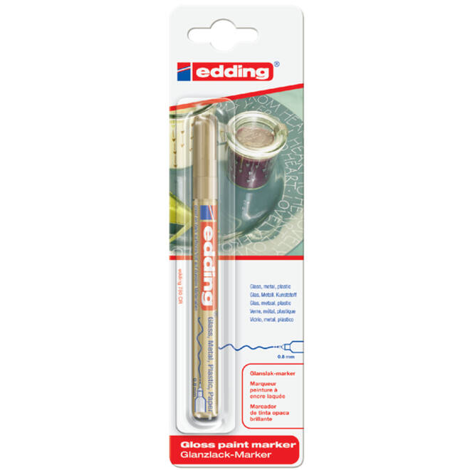 Viltstift edding 780 lakmarker rond 0.8mm goud blister à 1 stuk
