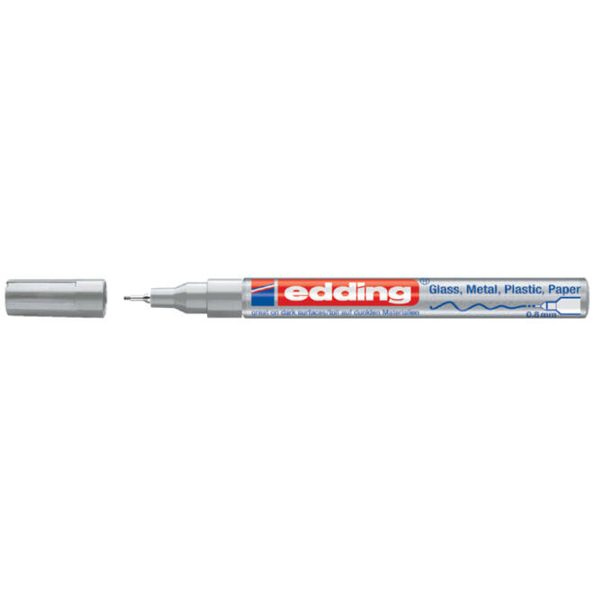 Viltstift Edding 780 lakmarker rond 0.8mm zilver