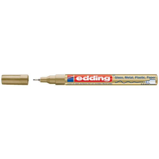 Viltstift edding 780 lakmarker rond 0.8mm goud