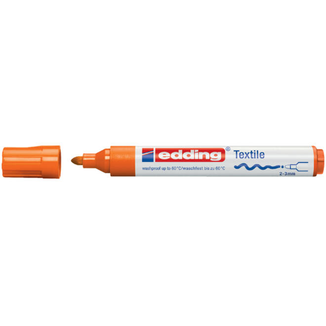 Viltstift edding 4500 textiel rond 2-3mm oranje