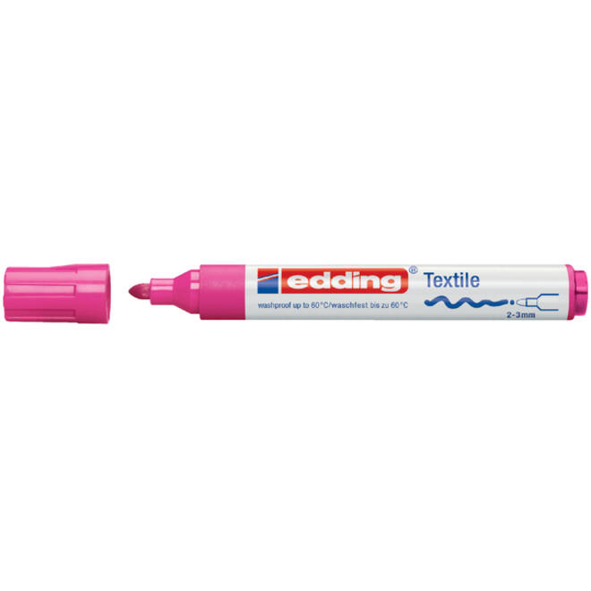 Viltstift edding 4500 textiel rond 2-3mm roze