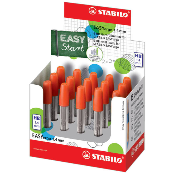Potloodstift STABILO Easyergo 7880/6 HB1.4mm koker à 6 stuks