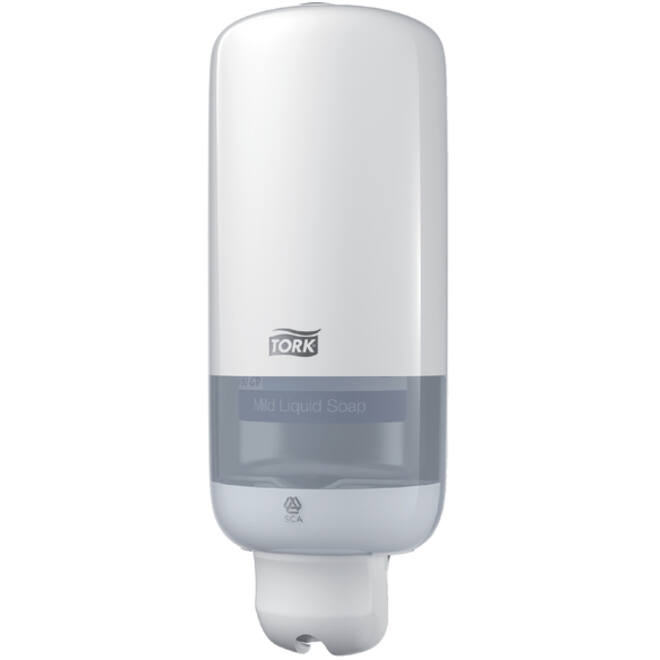 Zeepdispenser Tork S11 Elevation vloeibare en sprayzeep hygienisch wit 560000