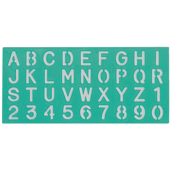 Lettersjabloon Linex hoofletters/letters/cijfers 30mm