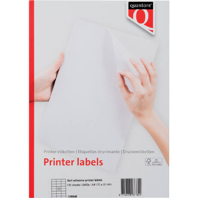 Etiket Quantore 70x37mm 2400stuks
