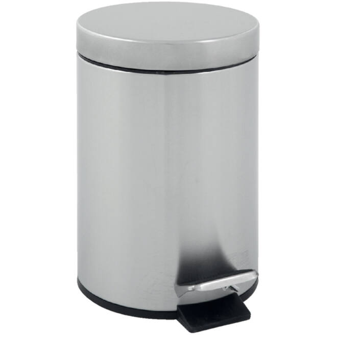 Afvalbak pedaalemmer RVS mat rond 5 liter