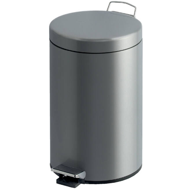 Afvalbak pedaalemmer RVS mat rond 12 liter