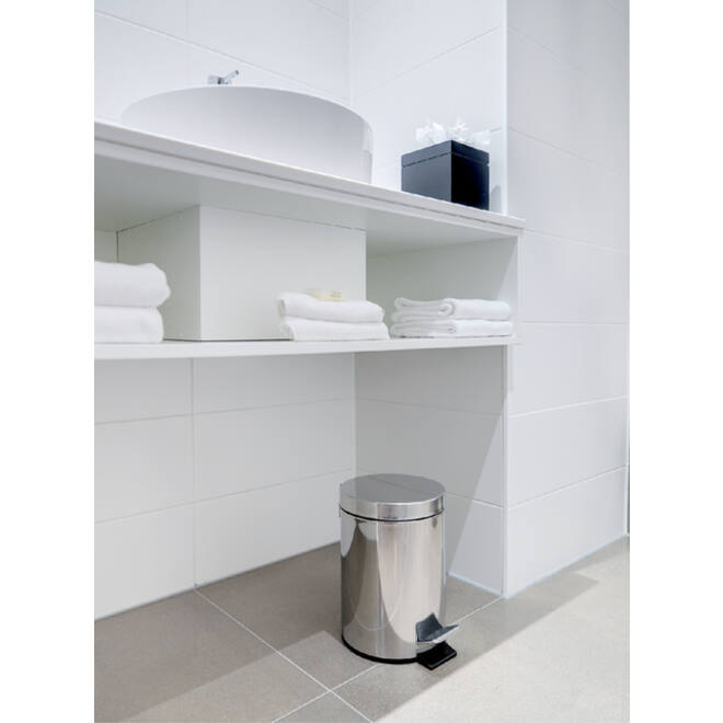 Afvalbak pedaalemmer RVS rond 20 liter